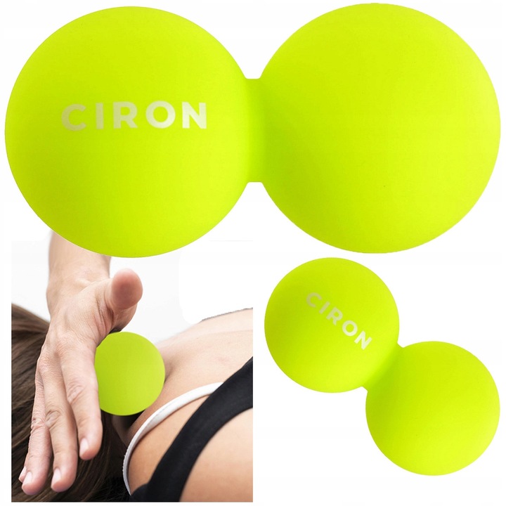 Minge Masaj, Ciron, Perfecta Pentru Masaj Punctual Si Automasaj, Ofera Stabilitate Sporita Datorita A Doua Puncte De Sprijin, Usor De Folosit Acasa Sau La Birou, Reduce Tensiunea Musculara Si Rigiditatea, 12.5 cm, Verde