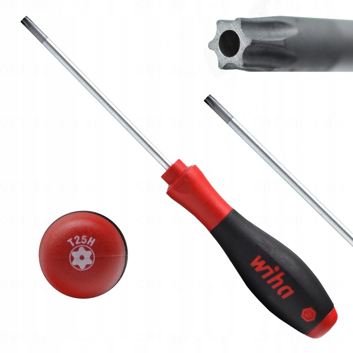 Отвертка Torx T25H x 100 мм с отвор, хромирана стомана, издръжлива