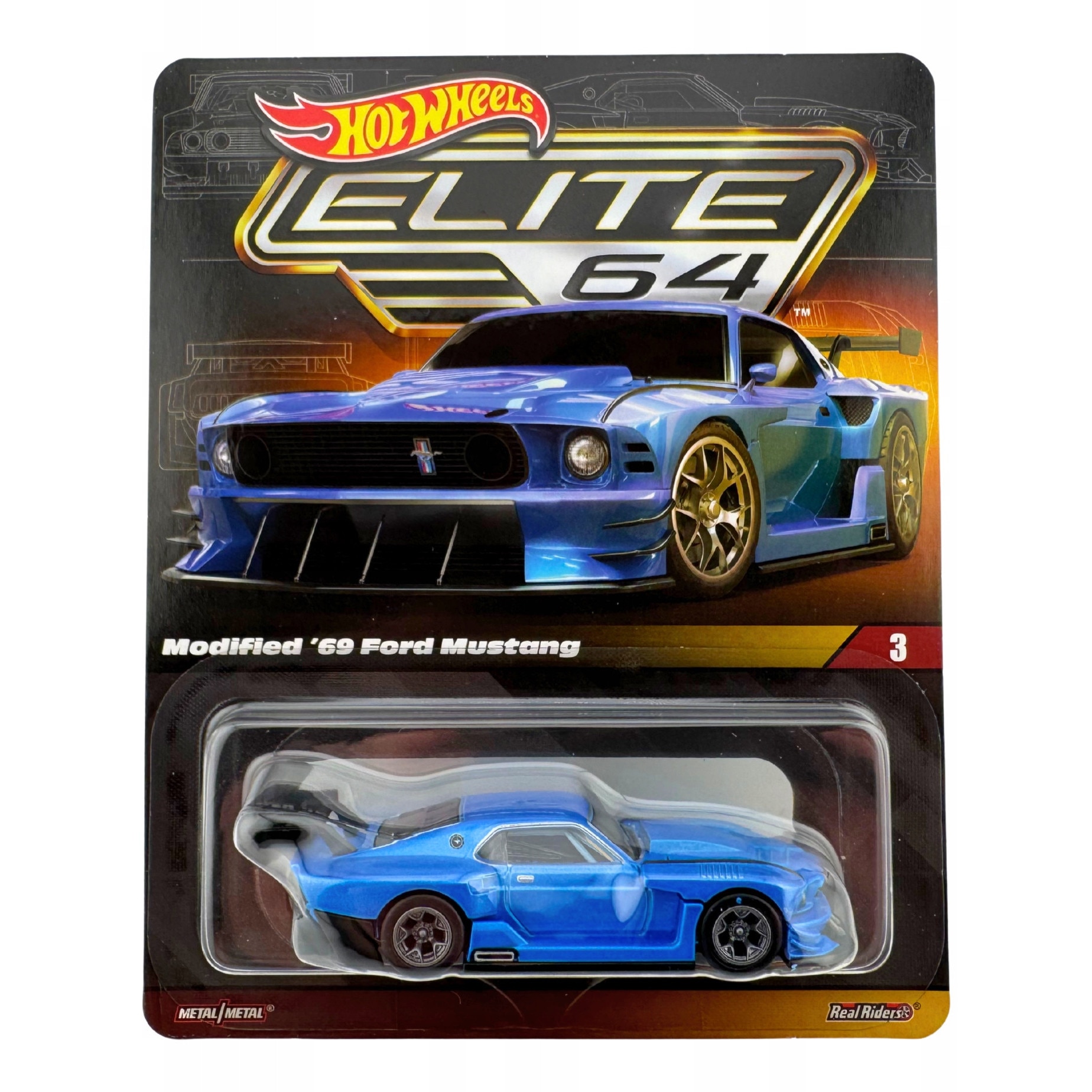 ミニカー Hot Wheels '69 Ford Mustang Masinuta Hot Wheels Premium - Real Riders Pop Culture, Ford