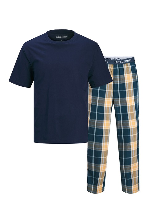 Jack & Jones, pamutpizsama oldalzsebekkel, Világos narancssárga/Olajkék/Tengerészkék