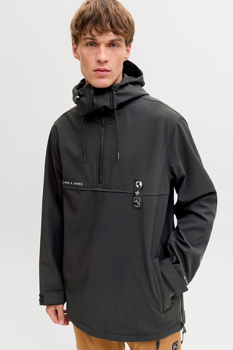 Jack & Jones, Geaca pull-on pentru schi, Negru