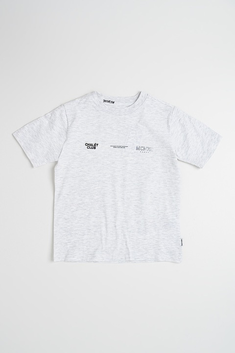 Jack & Jones, Mintás pamutpóló, Melange világosszürke