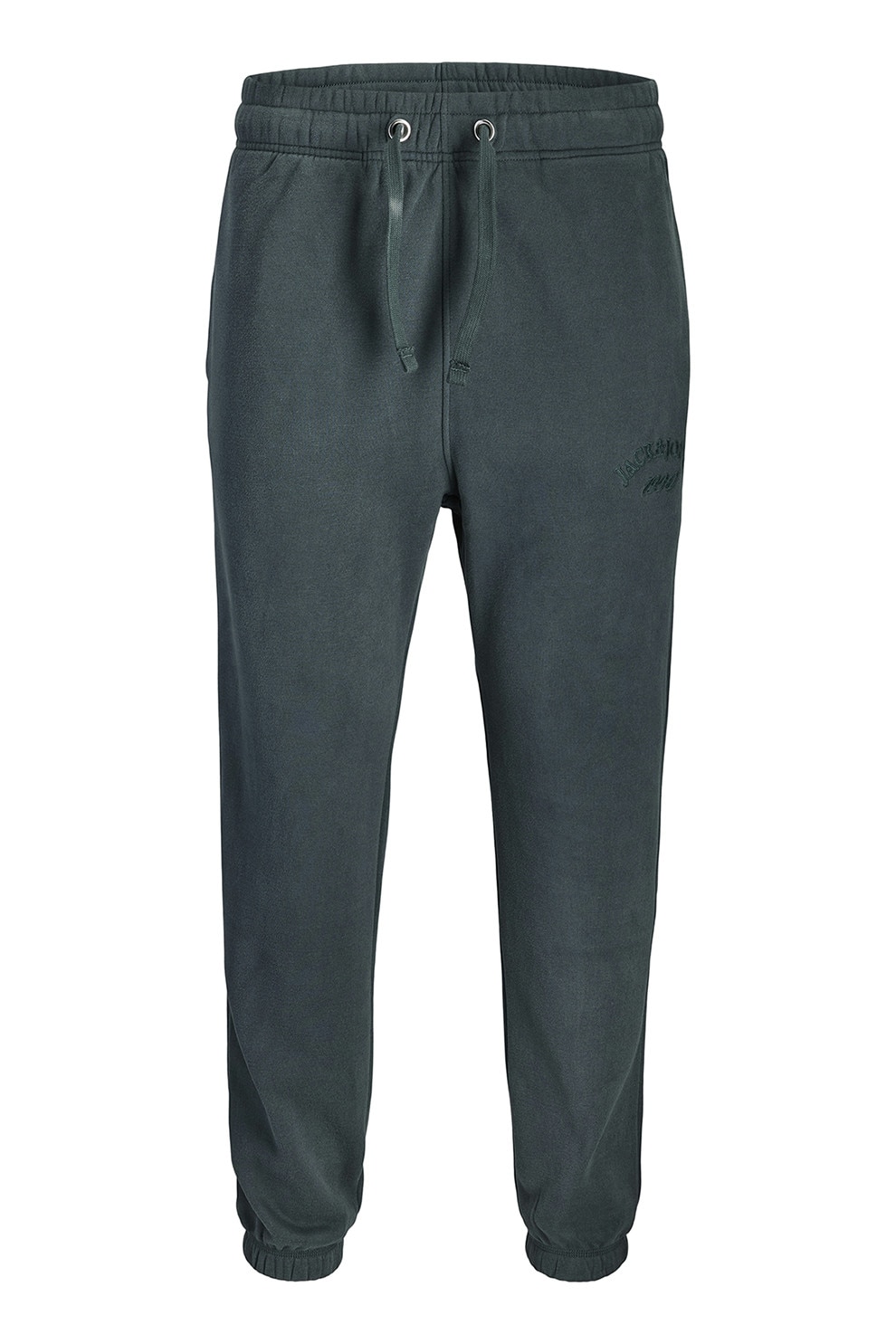 Jack & Jones, Pantaloni de trening din bumbac organic cu talie ajustabila, Verde persan, 122 CM