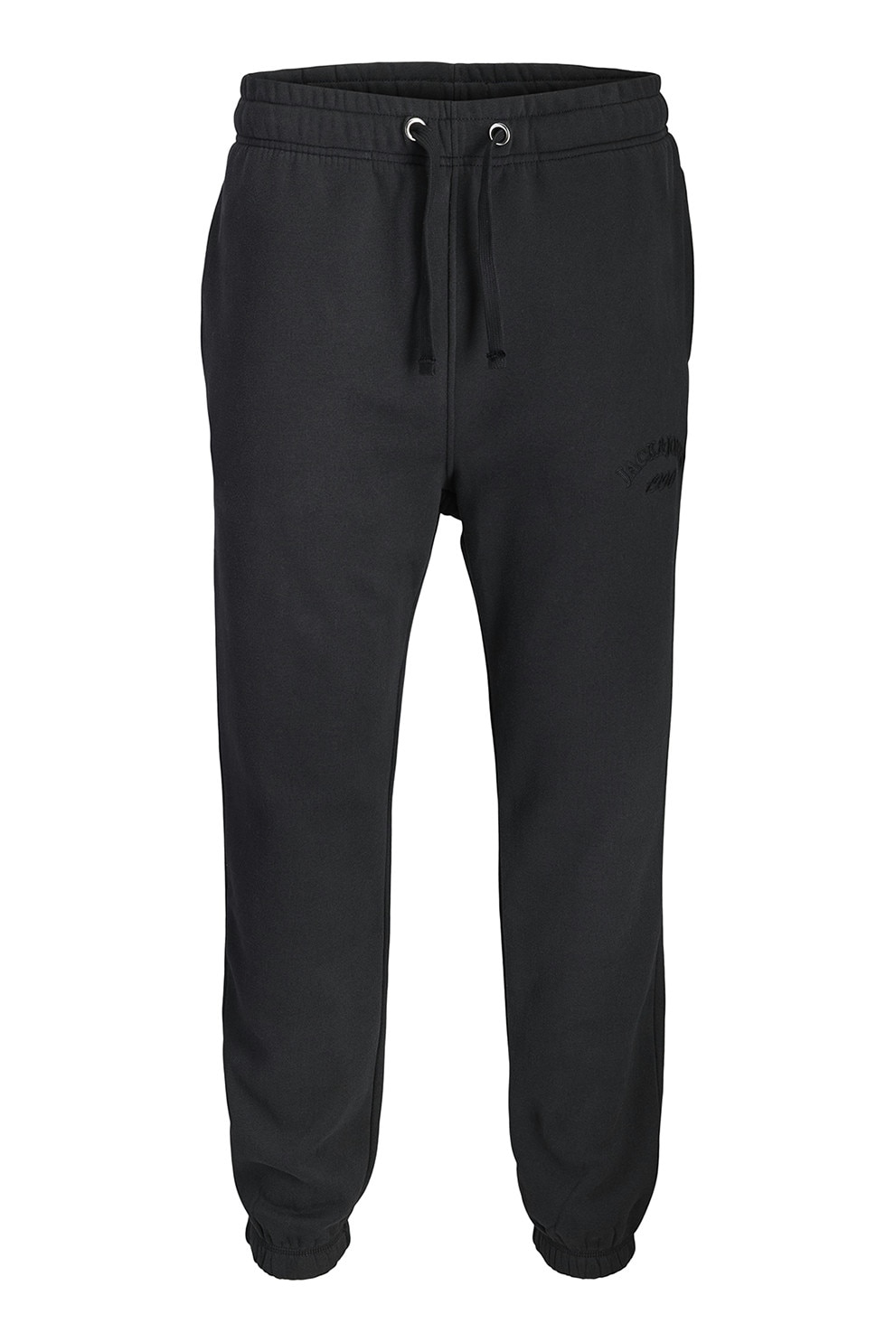 Jack & Jones, Pantaloni de trening uni din amestec de bumbac organic, Negru, 152 CM