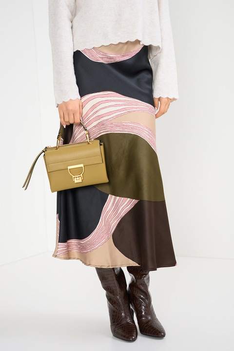 Only, Сатинирана миди пола, Тъмнокафяв/Тъмно каки/Тъмносин, XS