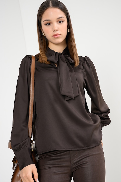 Only, Szaténfelső masnis megkötővel a nyakrészen, Sötétbarna