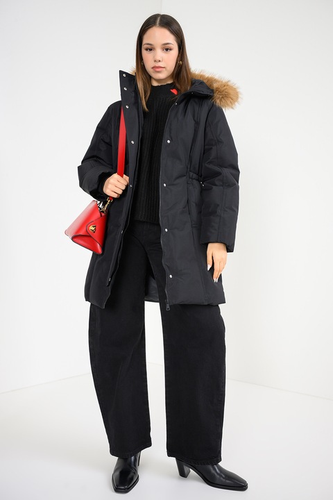 JdY, Geaca parka cu vatelina si gluga, Negru