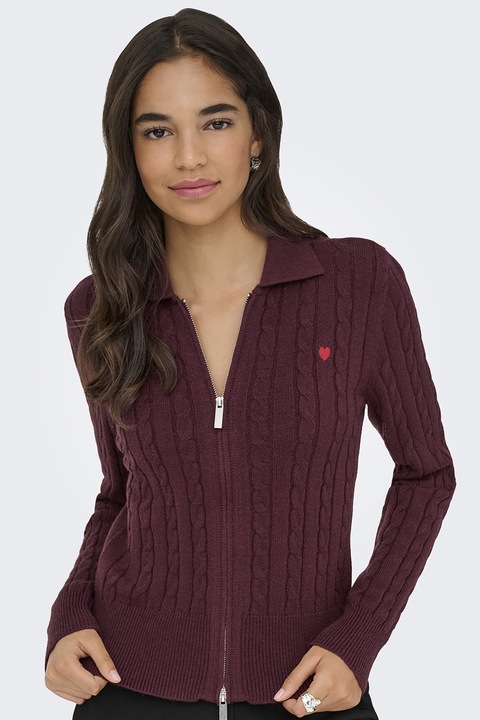 Only, Szűk fazonú cipzáros pulóver, Bíborszín