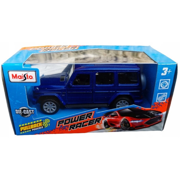 Masina de jucarie metalica Maisto Mercedes-Benz G-Klasa 2018, albastru, 11.5cm, usi frontale functionale
