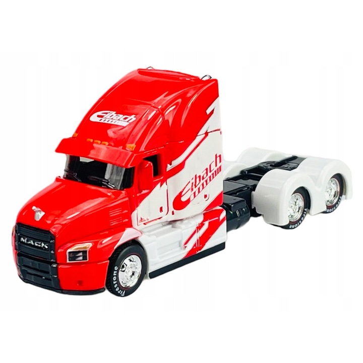 Maisto Custom Rigs, camion metalic Mack Anthem, alb-rosu, 1:64, 13x4cm
