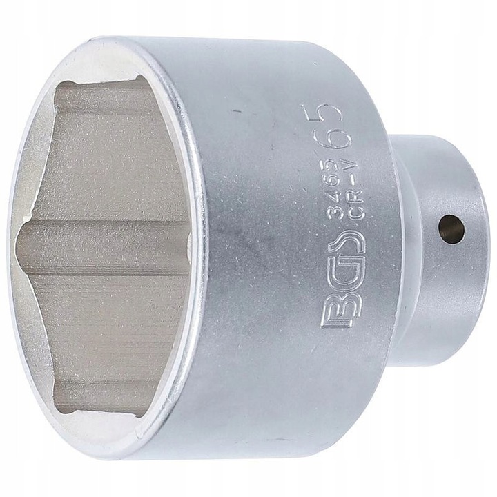 Cheie tubulara BGS 65 mm, antrenare 20 mm, otel crom-vanadiu, finisaj cromat mat