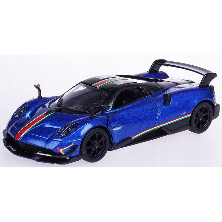 Метална количка Kinsmart Pagani Huayra BC 2016, 1:38, синя, 12,5x5,5x3см