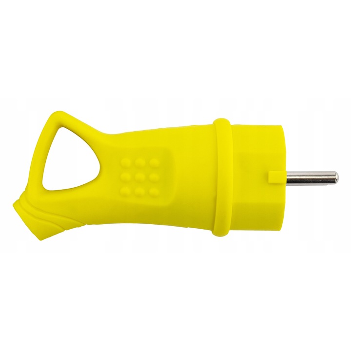Priza ADELID 230V 16A IP44, galbena, cu maner, tip Schuko, montare aparenta