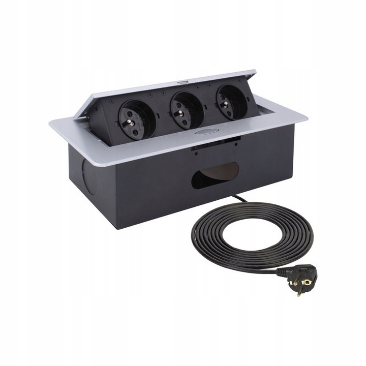 Priza KOMBIBOX 3x230V, Aluminiu