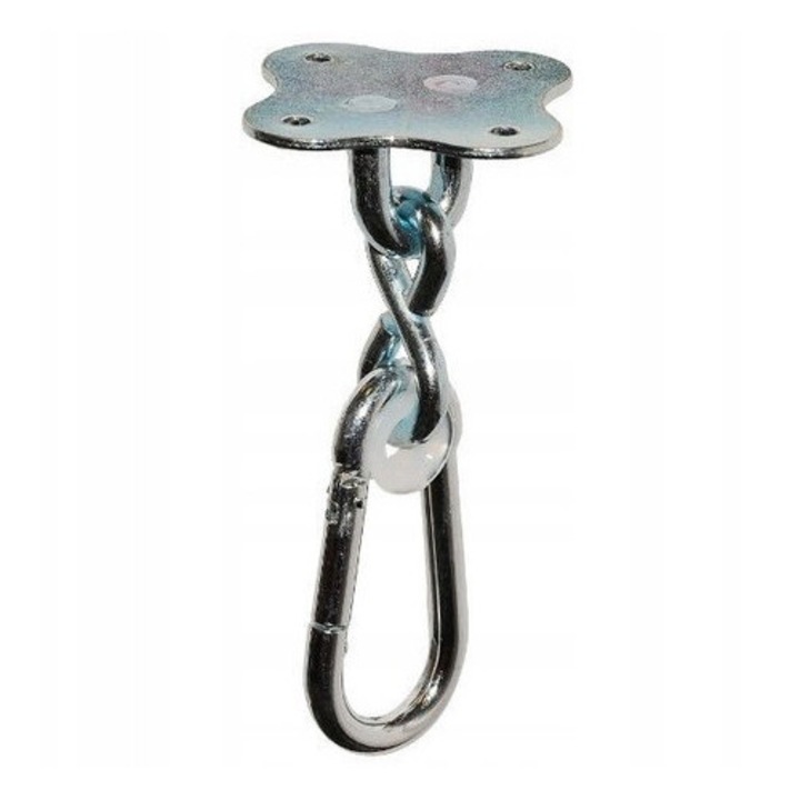 Conector de montare KBT tip P, 17 cm, 200 kg, otel galvanizat, pentru leagane si corzi de catarat