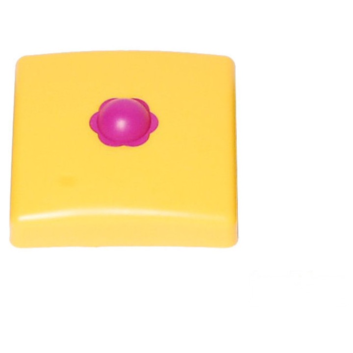 Capac de plastic, Just Fun, 100x100 mm, galben, set cu surub