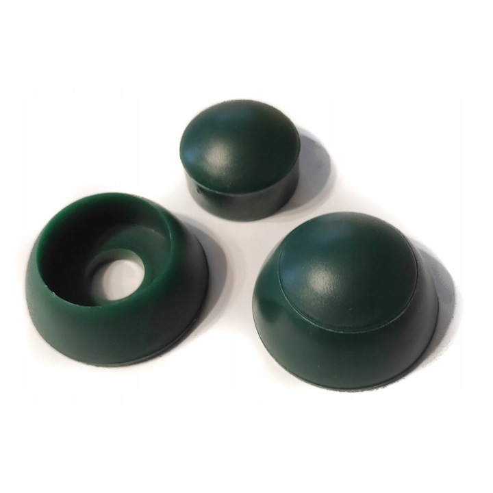 Capace de mascare pentru șuruburi, Just Fun, 12mm, 10 bucăți, verde închis, rezistente la îngheț