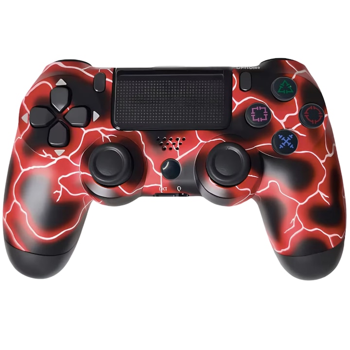 Безжичен контролер LuckyLu doubleshock, червен, 10м, включен кабел за зареждане