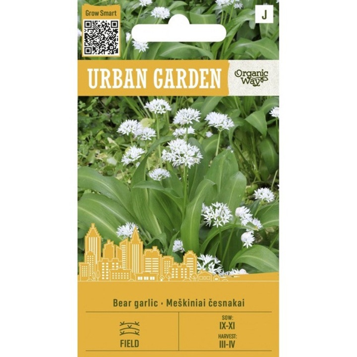 Medve fokhagyma Bear Garlic, Urban Garden, vetőmagok, boríték, 1 gramm