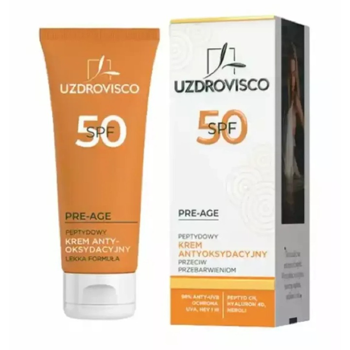Peptidos antioxidáns arckrém SPF 50-nel, 50ml, UZDROVISCO