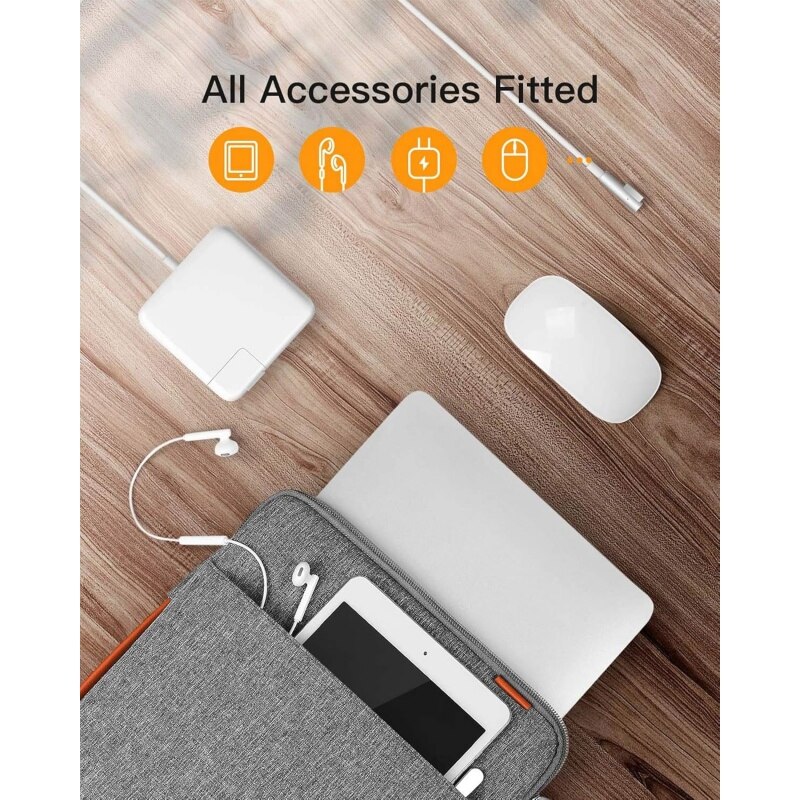 Husă de protecție pentru laptop XONGSOR, 13/14 inch, rezistentă la apă, cu buzunar pentru accesorii, negru