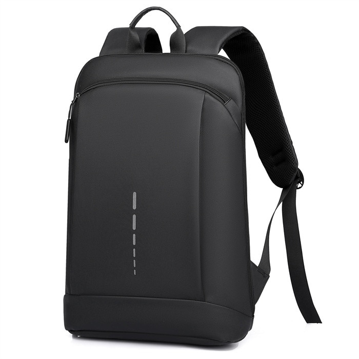 Rucsac laptop 15.6 inch, multiple compartimente, impermeabil, piele ecologică, negru