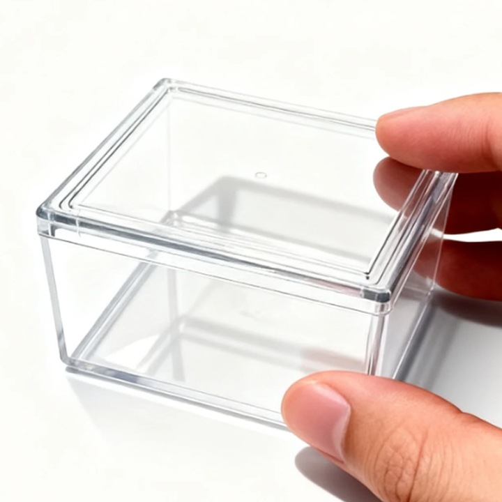 Cutie depozitare pentru pantofi miniaturali, transparenta, din acril, constructie monobloc, protectie superioara, dimensiuni ideale