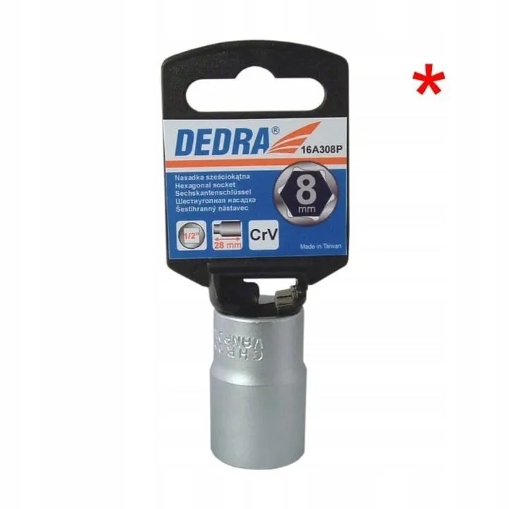 Dedra dugókulcs 25 mm 1/2" PVC tartóval