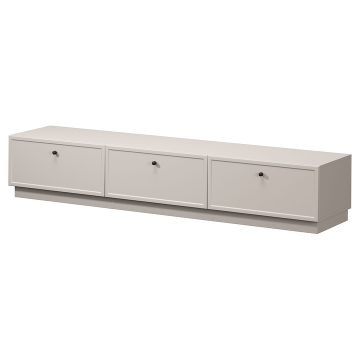 TV-szekrény, Bogart, Lorini, 200 cm, fekete fogantyú, kasmír