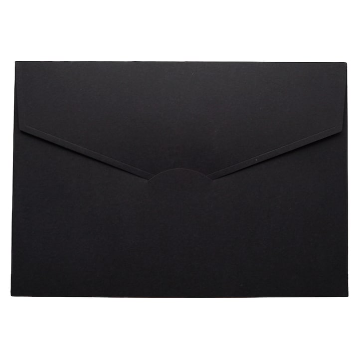 Set de plicuri decorative, negru, 25 bucati, 20x14cm, hartie 160g/m2