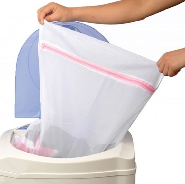60x90 см Торба за пране за автоматична перална машина – Скрит цип за защита на барабана, Сигурна мрежа за пране на дантели и коприна, Издръжлив и екологичен материал