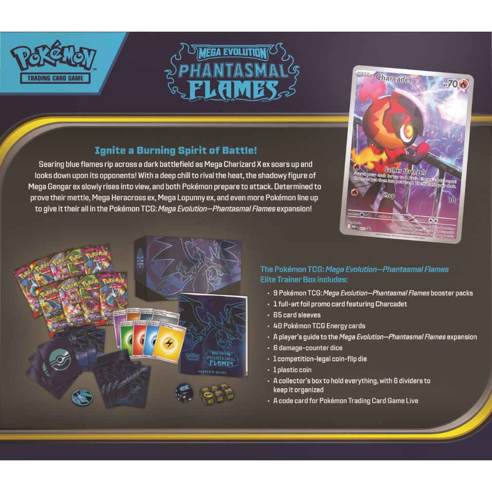 Set cartonase Pokémon TCG Mega Evolution: Phantasmal Flames Elite
