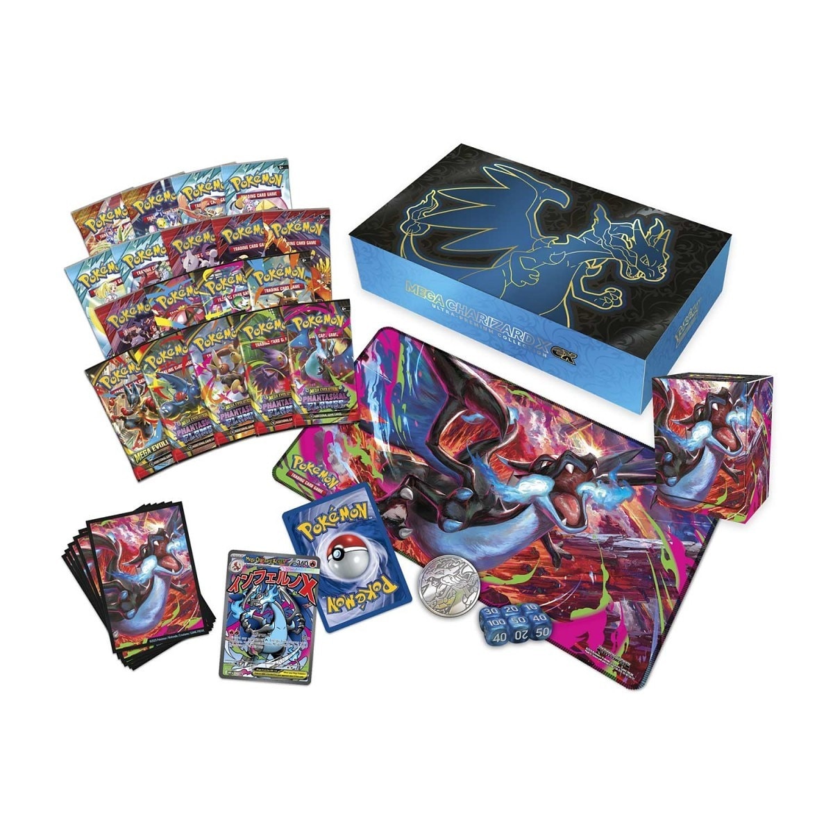 Set cartonase Pokémon TCG: Mega Charizard X ex Ultra-Premium