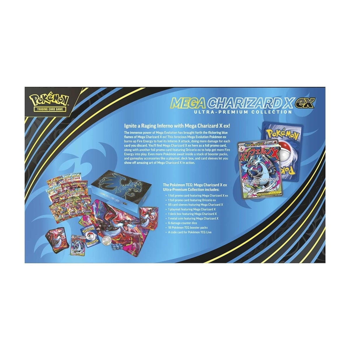 Set cartonase Pokémon TCG: Mega Charizard X ex Ultra-Premium