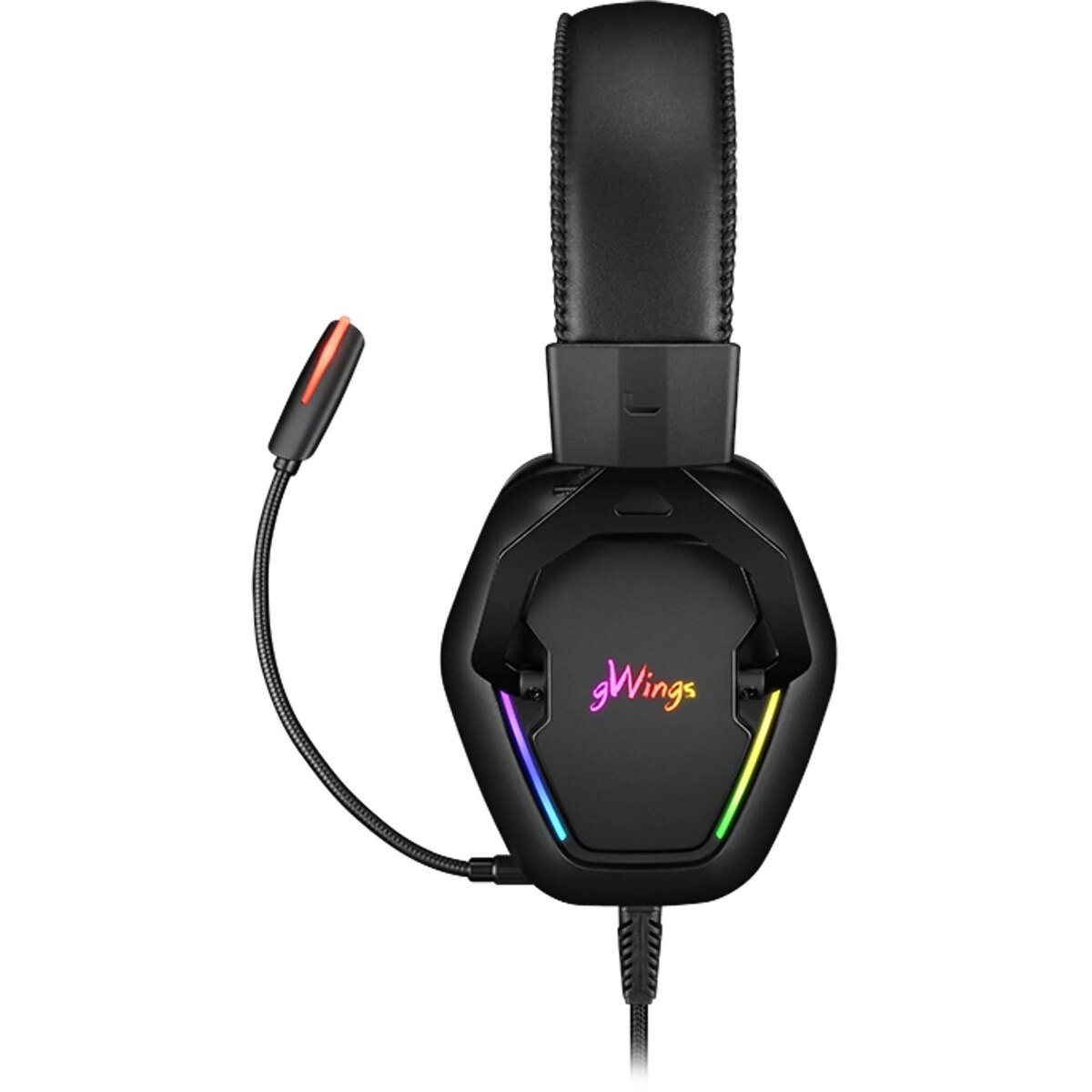Casti Gamer, gWings 970hs, USB, 2 x Jack 3.5, RGB, 20 Hz - 20 KHz, Negre