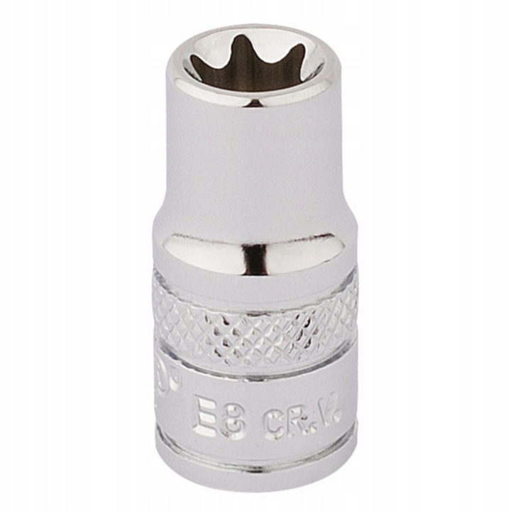 Cheie tubulară Draper E7 1/4" cu bit, otel crom-vanadiu, finisaj polizat, 1 bucată