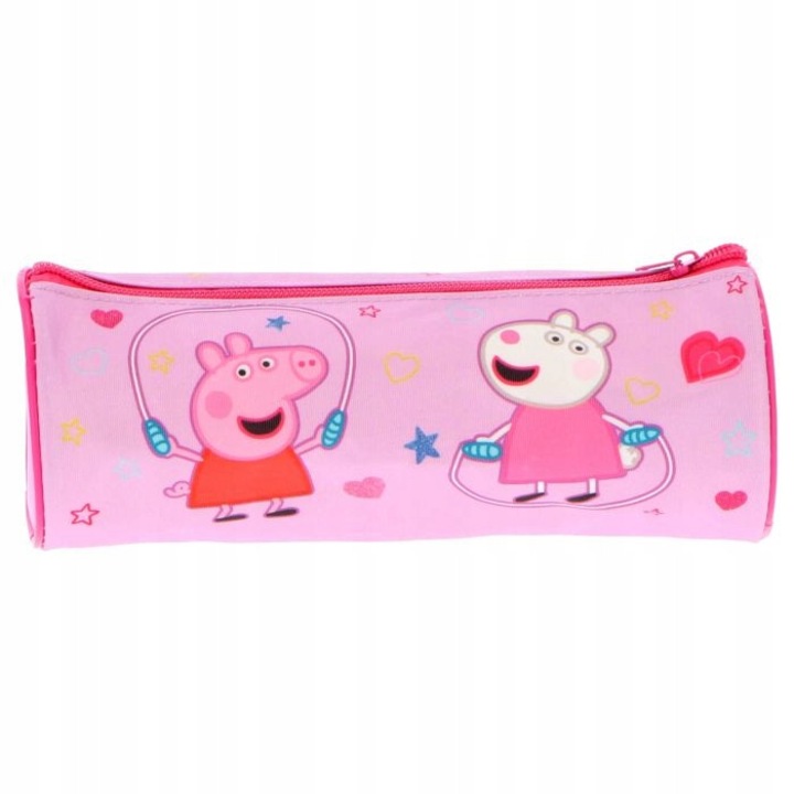 Etui Peppa Pig, dimensiuni 22x8cm, design colorat, plastic rezistent