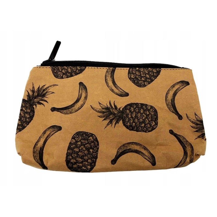 Tutupos PASO Eco din hartie lavabila, 21x11cm, maro/bej, un compartiment