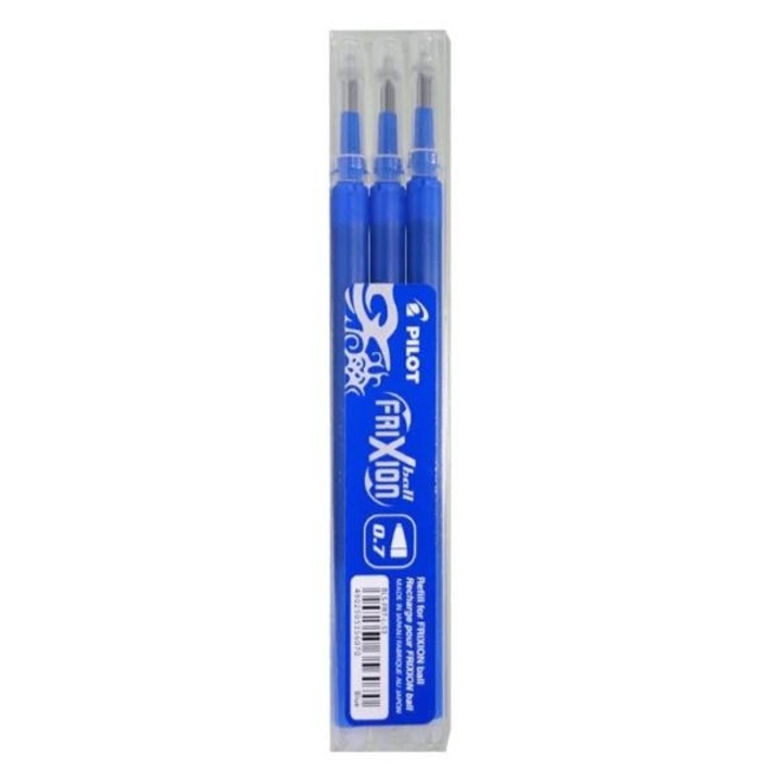 Pilot Frixion Ball és Clicker tollbetét készlet, 3 db, 0.7 mm, kék PBLS-FR7L-S3