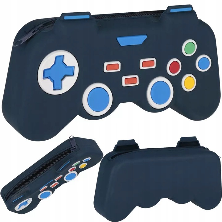 Etui scolara Starpak "Pad Gaming", albastra, 4x21x12 cm, silicon