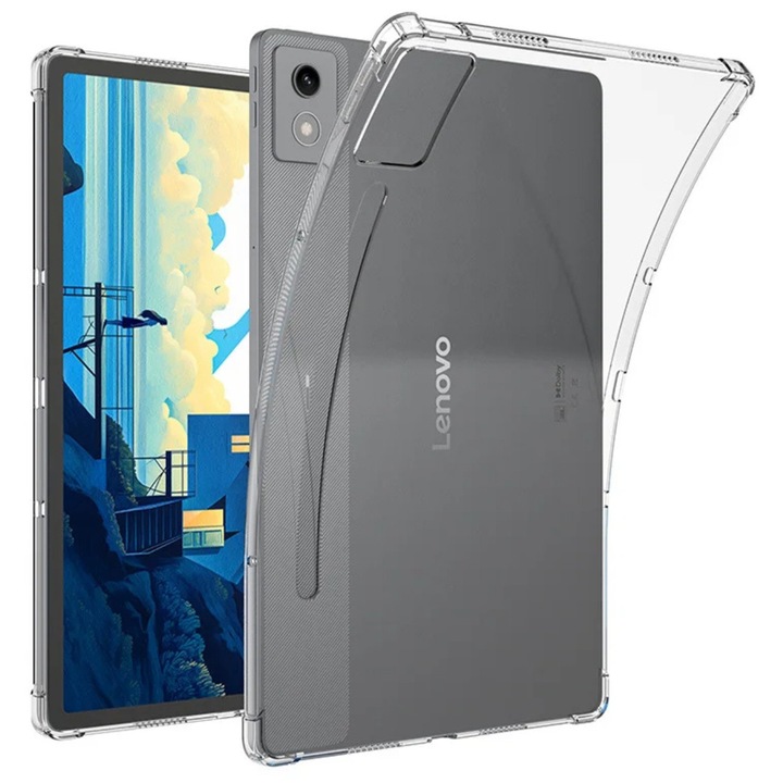Силиконов калъф EtuiTab за Lenovo Idea Tab Pro 12.7", лесен достъп, защита, прозрачен