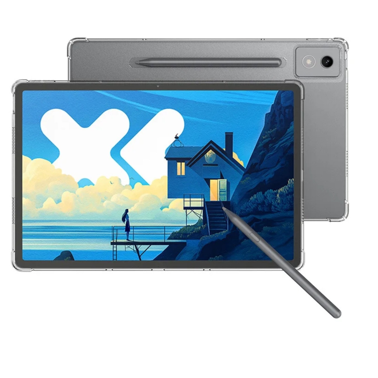 Husa din silicon EtuiTab pentru Lenovo Idea Tab Pro 12.7", acces usor, protectie, transparenta