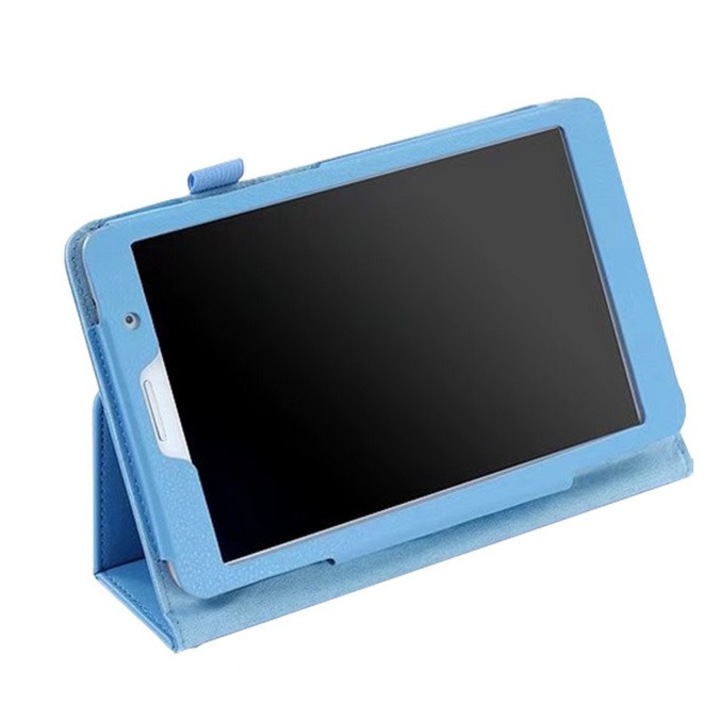 Husa Stand pentru Huawei MediaPad T3 8, piele ecologica, albastru, dimensiuni 8.0"