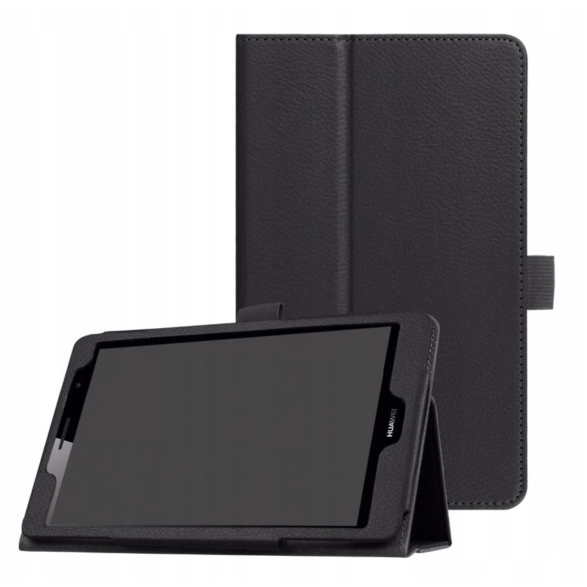 Husa Stand pentru Huawei MediaPad T3 8, piele ecologica, albastru, dimensiuni 8.0"