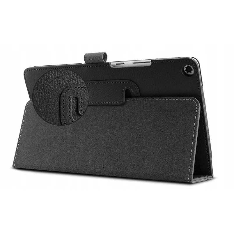 Husa Stand pentru Huawei MediaPad T3 8, piele ecologica, albastru, dimensiuni 8.0"