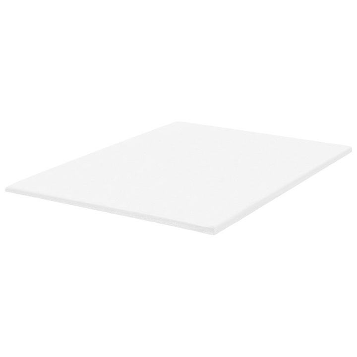 Topper saltea Beliani 160x200cm, alb, spumă poliuretanică, 3.5cm grosime