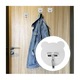 Set 6 carlige adezive pentru perete, forma ursulet, otel inoxidabil, argintiu, 4.5x4.5x2cm