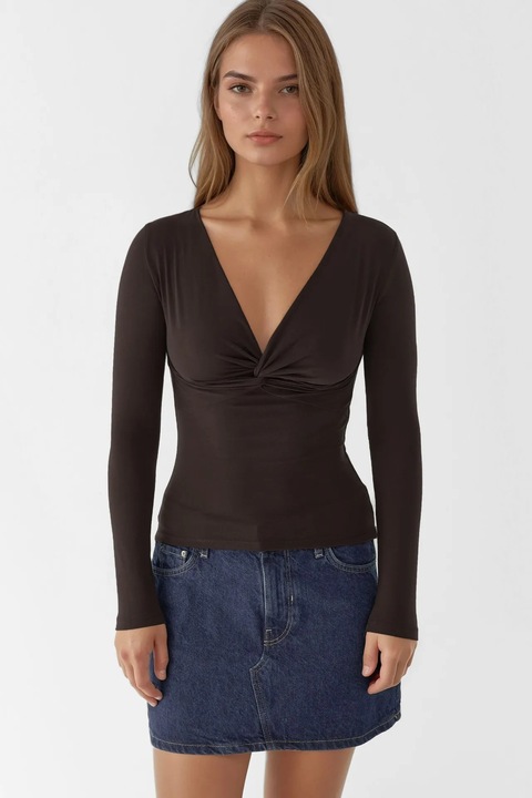 Bluza dama, HiCCUP, Maro inchis, Jerseu