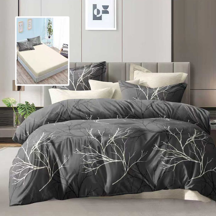 Lenjerie de pat Economy 6 piese cu husa (ECNH31)