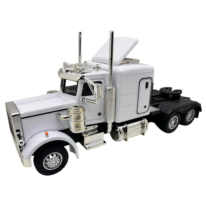 Macheta camion american alb clasic cu sunet si lumini 1:32 (copie)